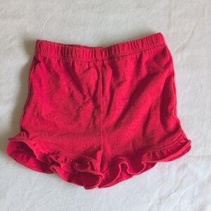 children's place red ruffle trim cotton blend shorts 2T toddler girls